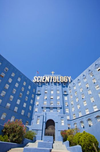 Los Angeles, USA - August 28, 2011: The Church of Scientology building in Los Angeles on Sunset Boulevard.